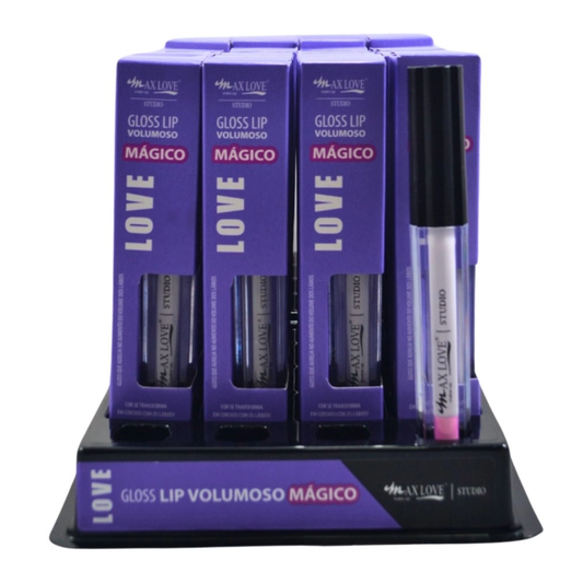 BOX C/ 32 LIP VOLUMOSO MAGICO 5ML MAX LOVE