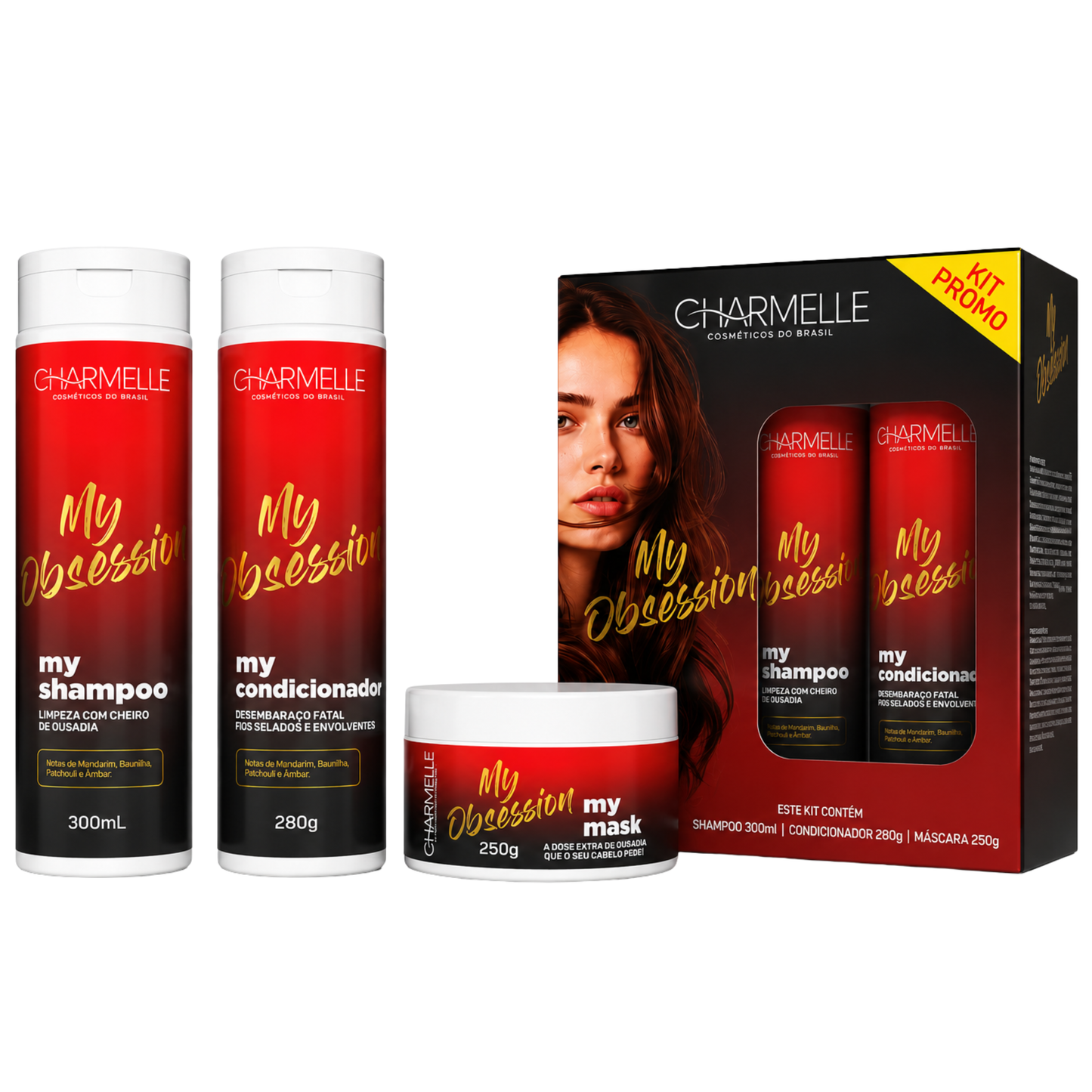 KIT 3 ITENS MY OBSESSION CHARMELLE