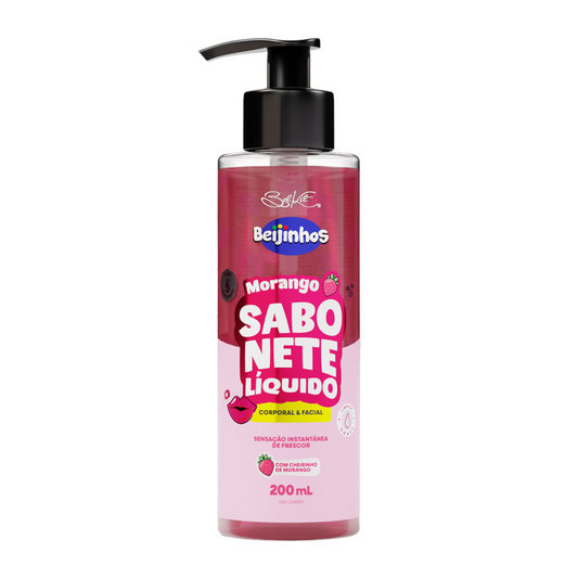 SABONETE LIQUIDO CORP. E FACIAL BEIJINHOS MORANGO 200ML BELKIT