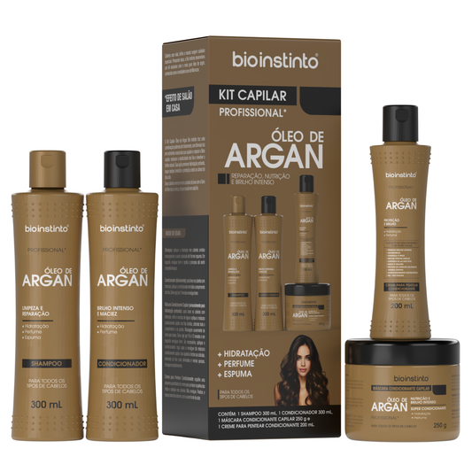 KIT CAPILAR OLEO DE ARGAN 4 ITENS BIO INSTINTO
