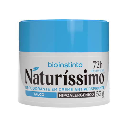 DESODORANTE CREME ANTIPERSPIRANTE NATURISSIMO TALCO 72 HORAS 55G BIO INSTINTO