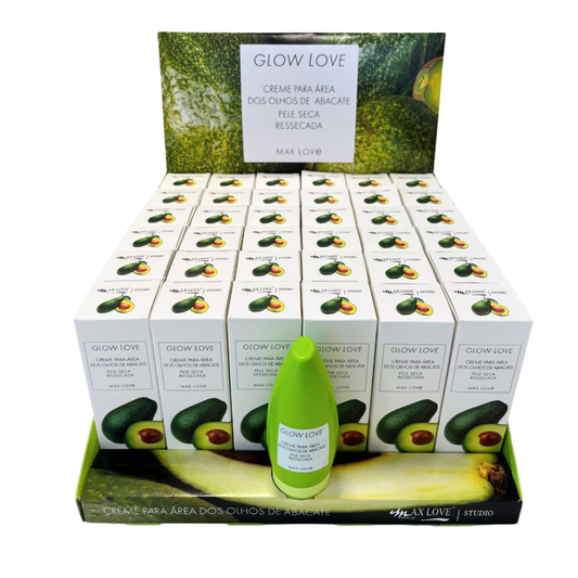 BOX C/ 36 GLOW LOVE CREME PARA AREA OLHOS DE ABACATE 60G MAX LOVE
