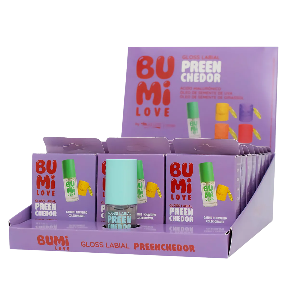 BOX C/ 24 GLOSS PREENCHEDOR BUMI LOVE COR 30 MAX LOVE