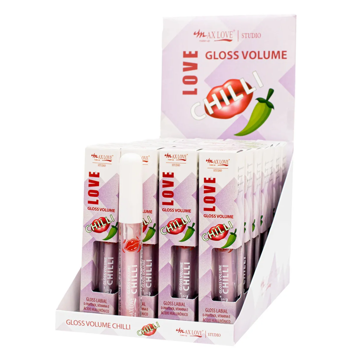 BOX C/ 28 LIP VOLUMOSO CHILLI COR 076 MAX LOVE
