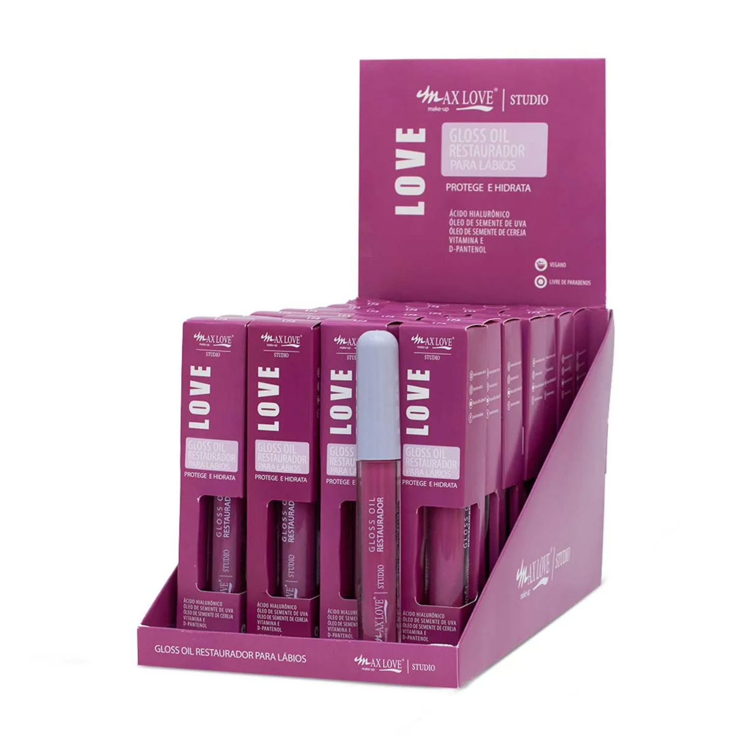 BOX C/ 28 GLOSS OIL RESTAURADOR PARA LABIOS 173 4,5G MAX LOVE
