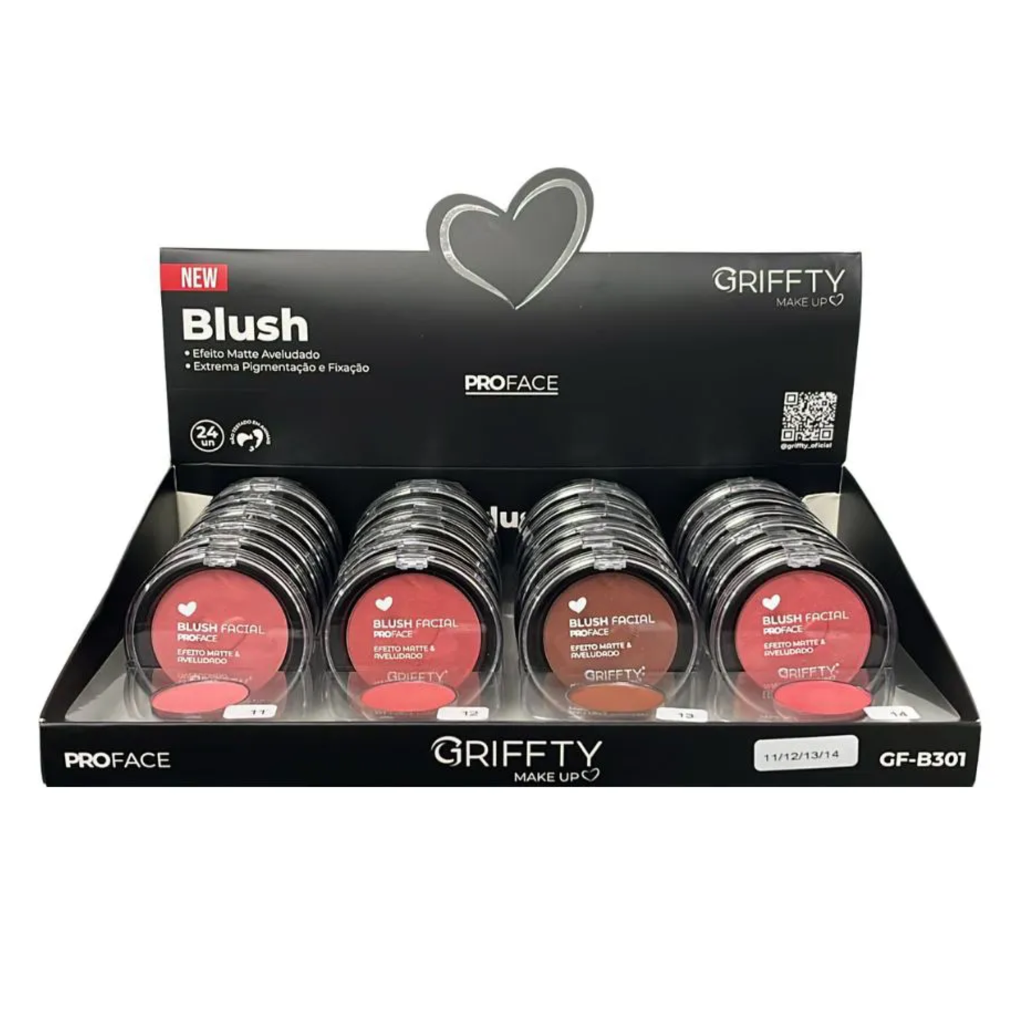 BOX C/24 BLUSH COMPACTO PROFACE COR 11 A 14 GF-B301C GRIFFTY