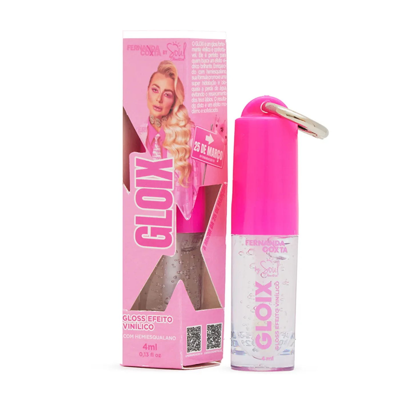 GLOIX FERNANDA COXTA + CHAVEIRO COR VRÁÁÁ 4ML SOUL COSMÉTICOS