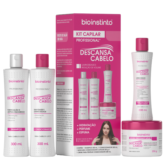 KIT CAPILAR DESCANSA CABELO 4 ITENS BIO INSTINTO
