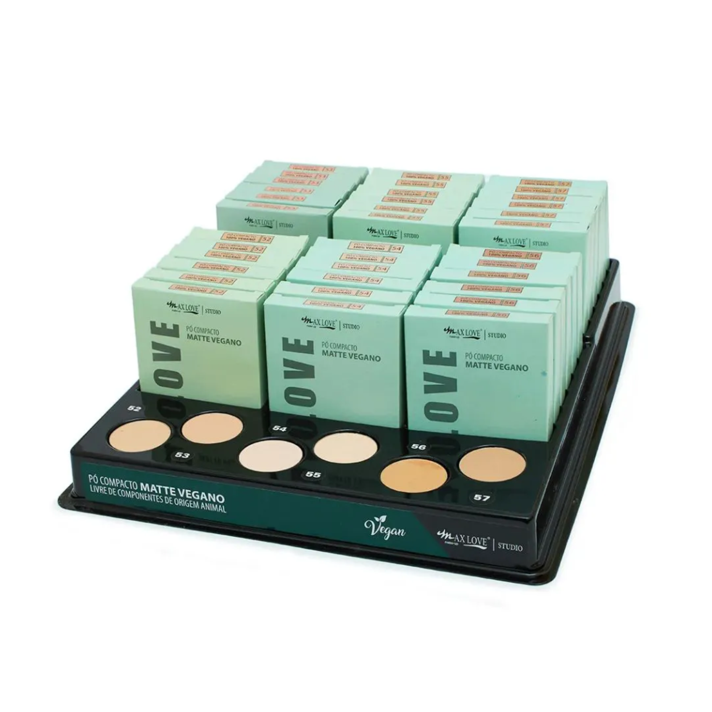 BOX C/ 30 PO COMPACTO VEGANO 52 AO 57 11G MAX LOVE