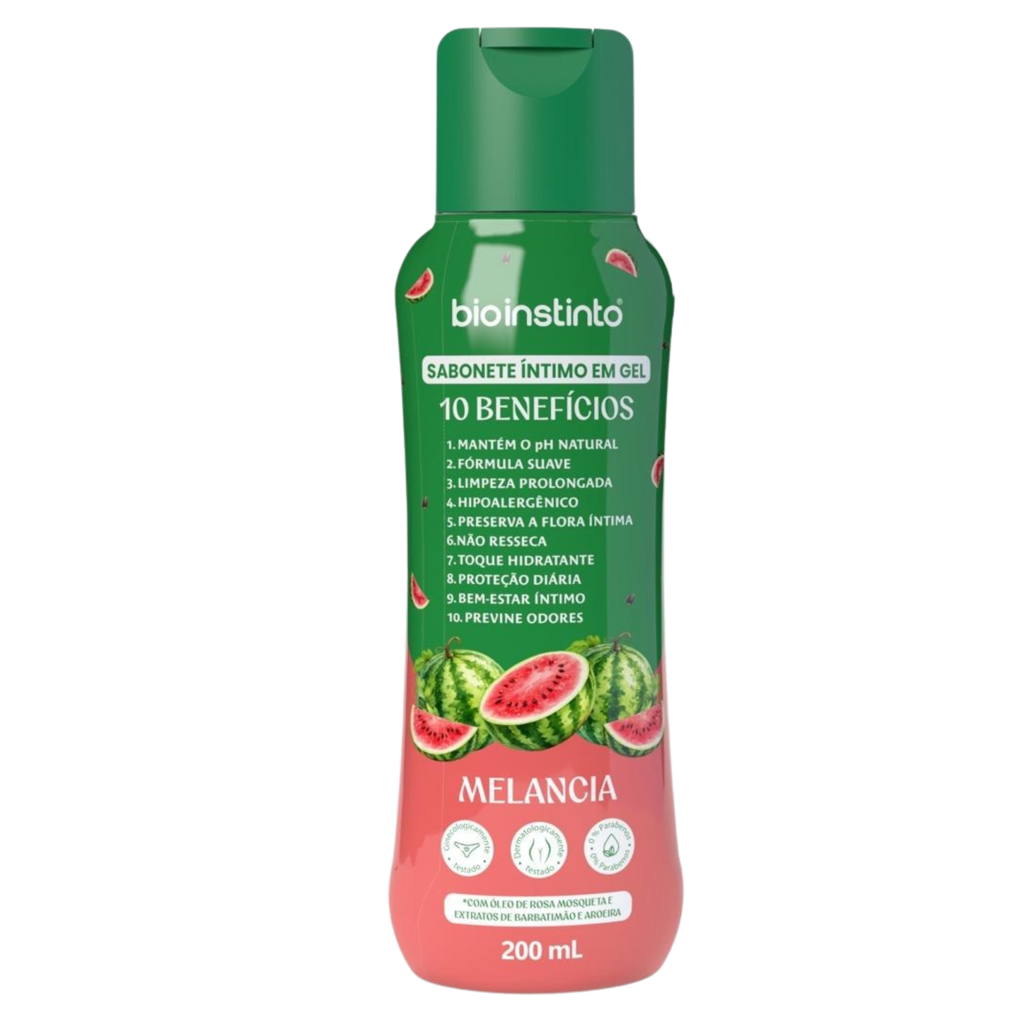 SABONETE INTIMO EM GEL 10 BENEFICIOS MELANCIA 200ML BIO INSTINTO