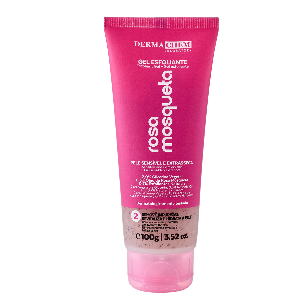 GEL ESFOLIANTE FACIAL ROSA MOSQUETA 100G DERMACHEM