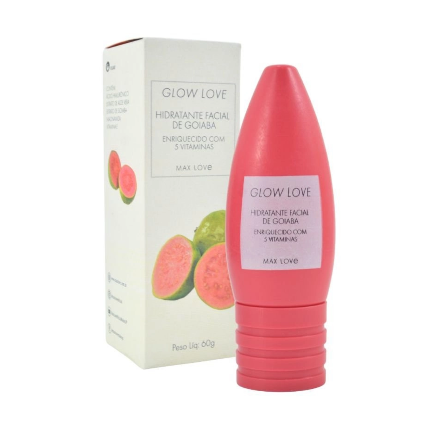 BOX C/ 36 GLOW LOVE HIDRATANTE FACIAL DE GOIABA 60G MAX LOVE