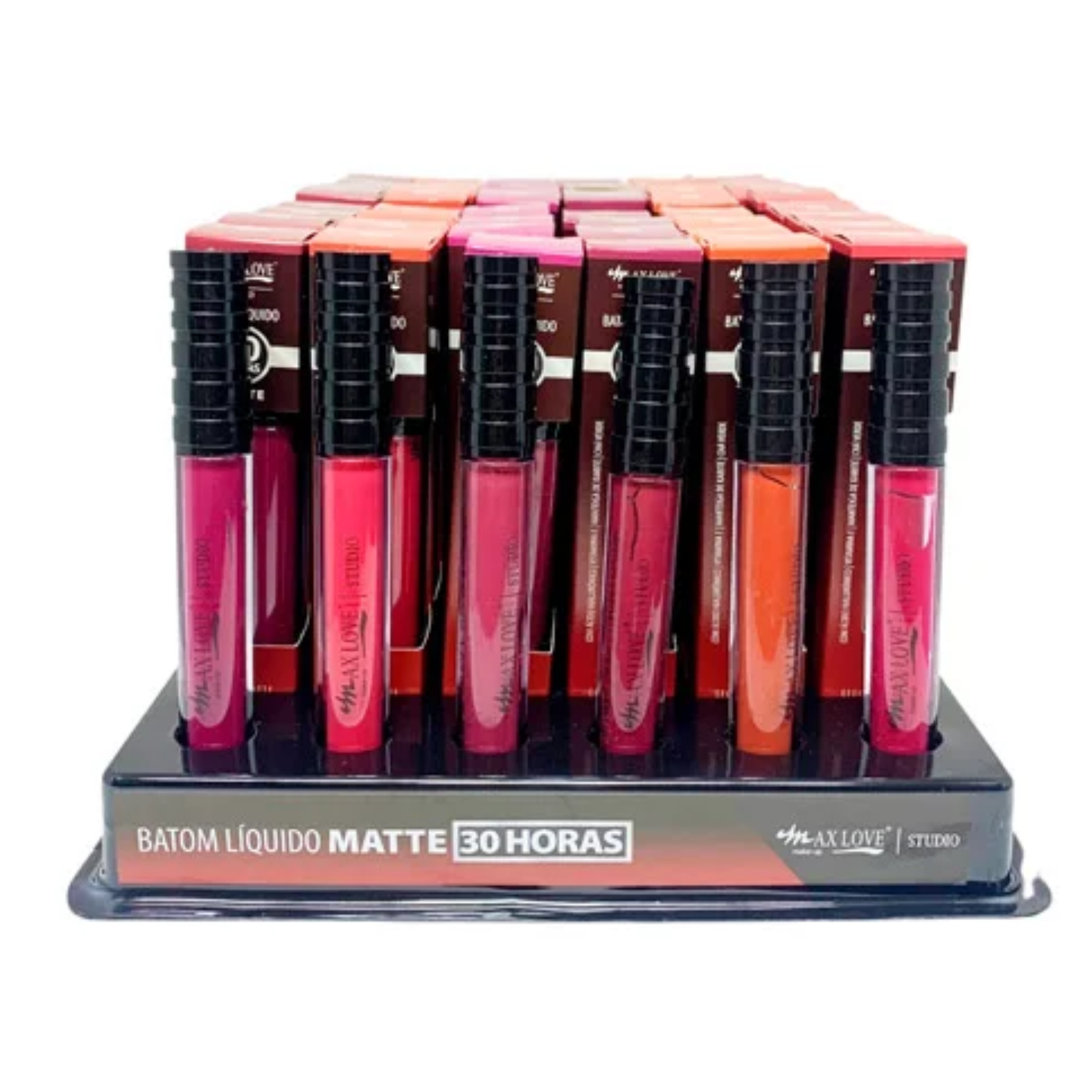 BOX C/ 48 BATOM 30H MATTE 600 AO 605 4ML MAX LOVE