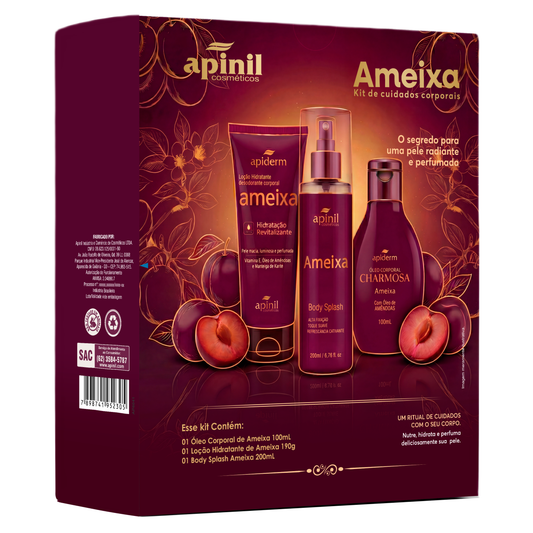 KIT DE CUIDADOS CORPORAIS 3 ITENS AMEIXA APINIL
