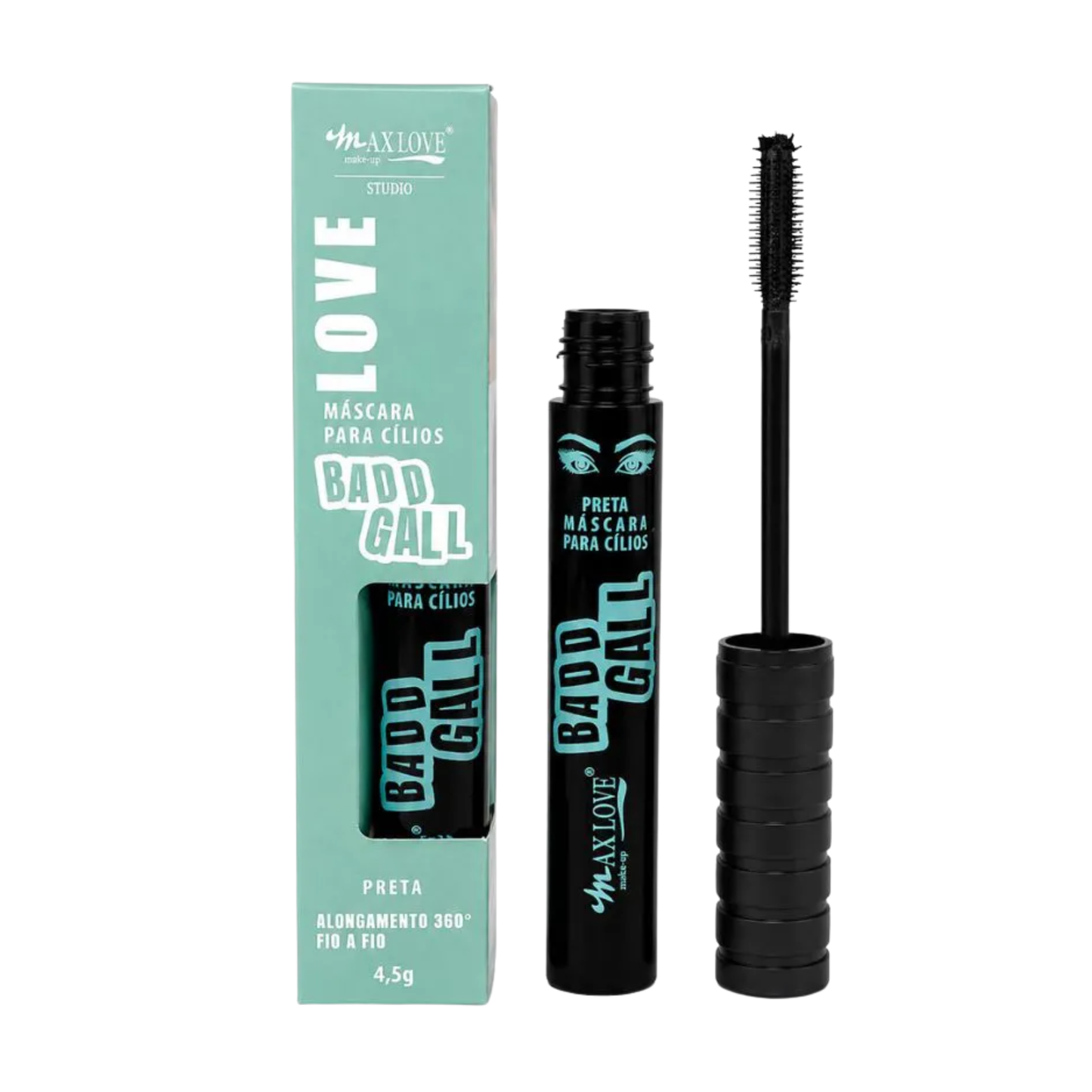 BOX C/ 28 MASCARA PARA CILIOS BADD GALL ALONGAMENTO 360 FIO A FIO COR 84 MAX LOVE