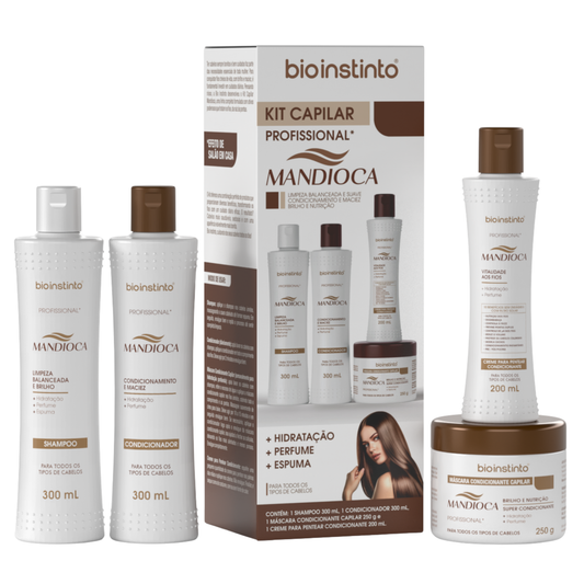 KIT CAPILAR MANDIOCA 4 ITENS BIO INSTINTO