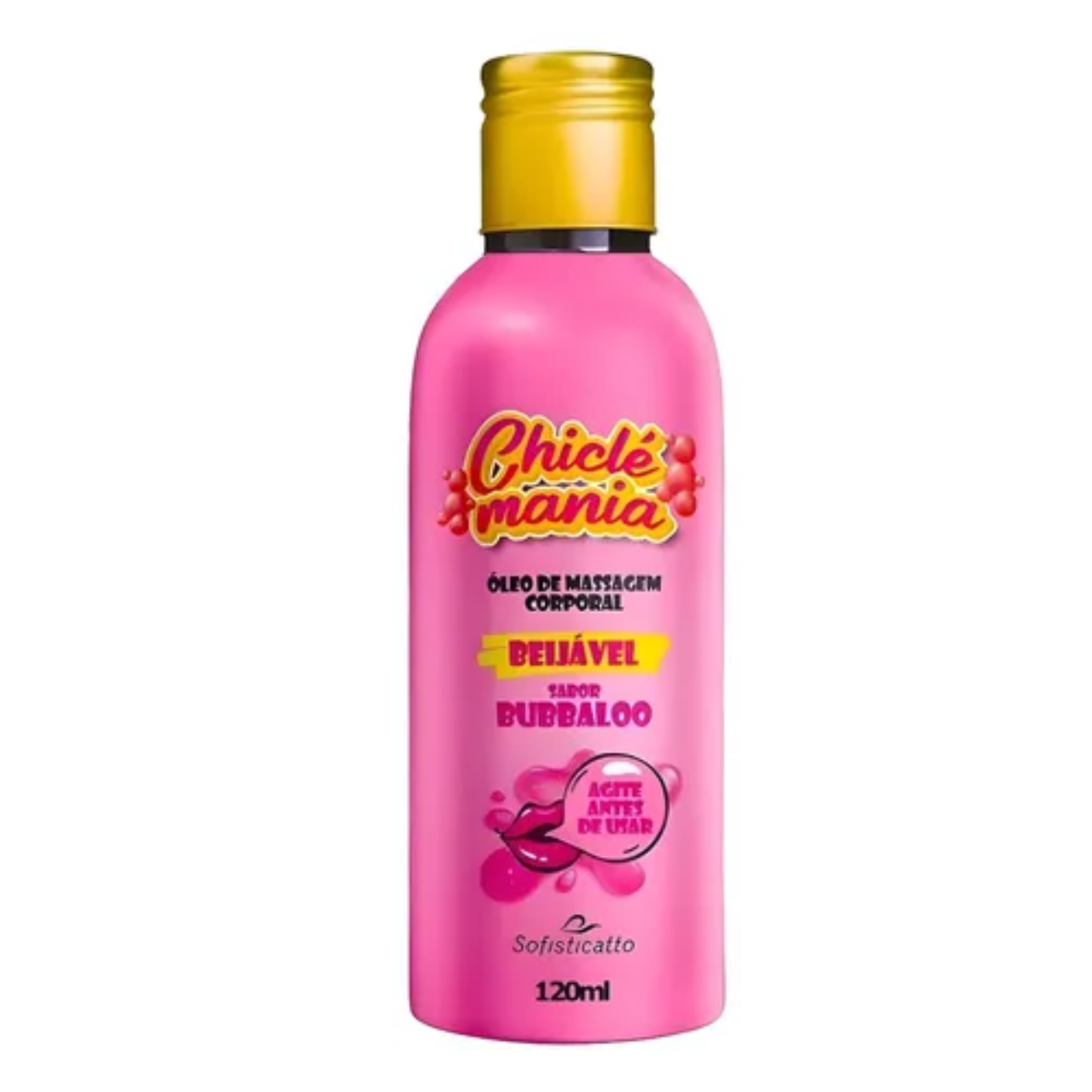OLEO BEIJAVEL MASSAGEADOR CORPORAL CHICLE MANIA 120ML SOFISTICATTO