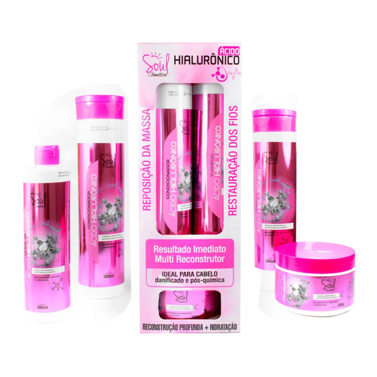 KIT CAPILAR ACIDO HIALURONICO 4 ITENS SOUL