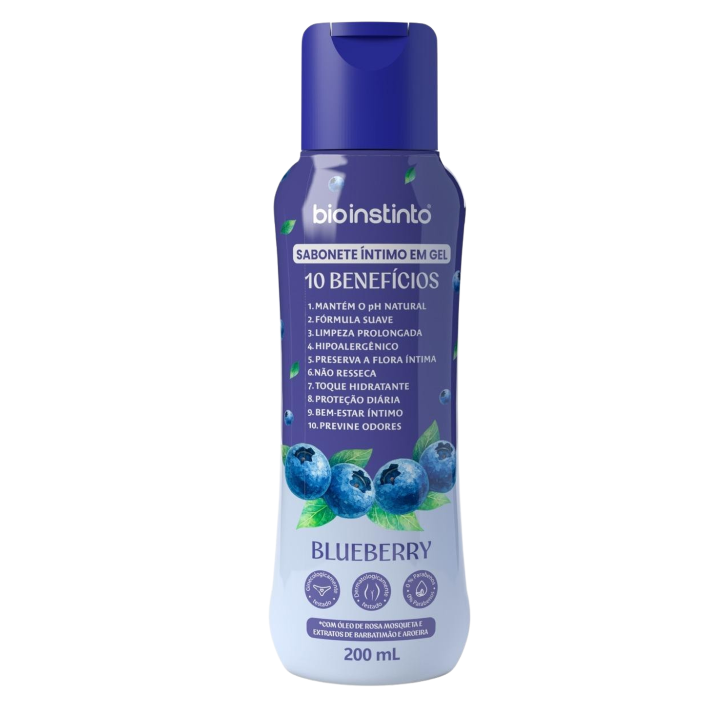 SABONETE INTIMO EM GEL 10 BENEFICIOS BLUEBERRY 200ML BIO INSTINTO
