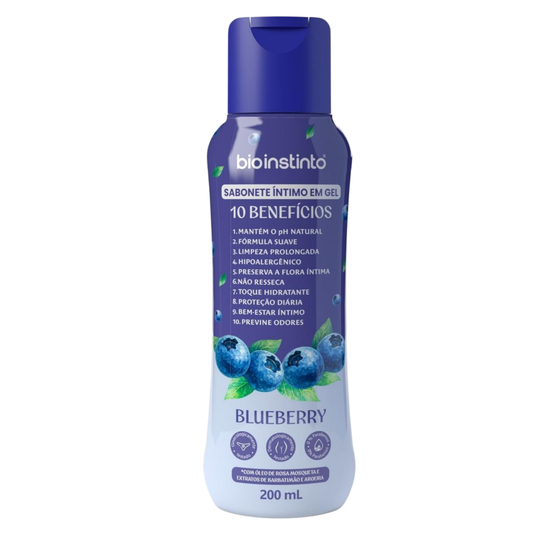 SABONETE INTIMO EM GEL 10 BENEFICIOS BLUEBERRY 200ML BIO INSTINTO