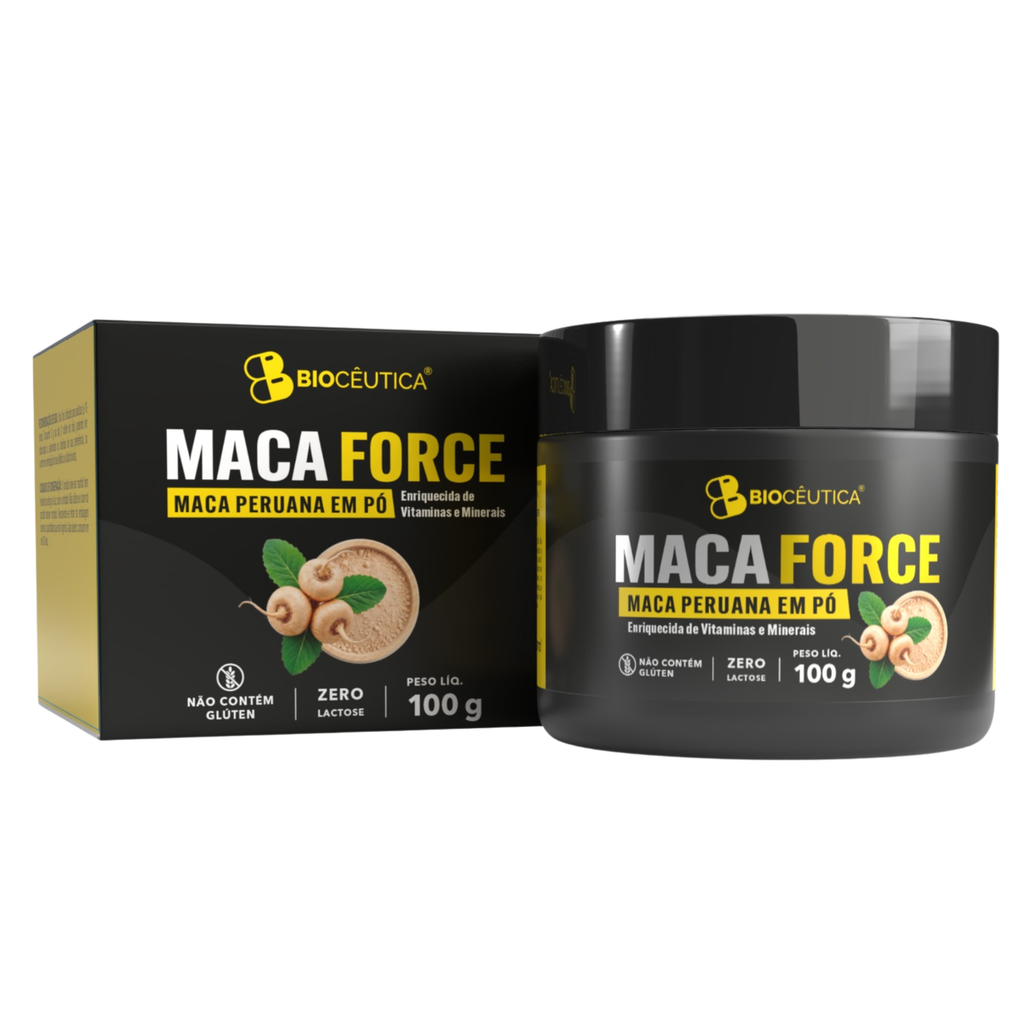 MACA FORCE MACA PERUANA ENRIQUECIDA DE VITAMINAS E MINERAIS EM PO 100G BIOCEUTICA