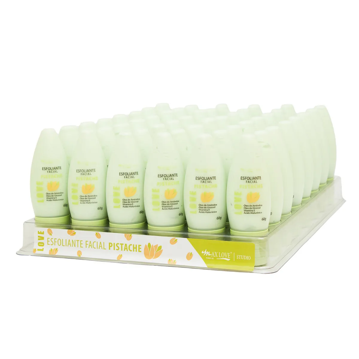 BOX C/48 ESFOLIANTE FACIAL PISTACHE 60G MAX LOVE