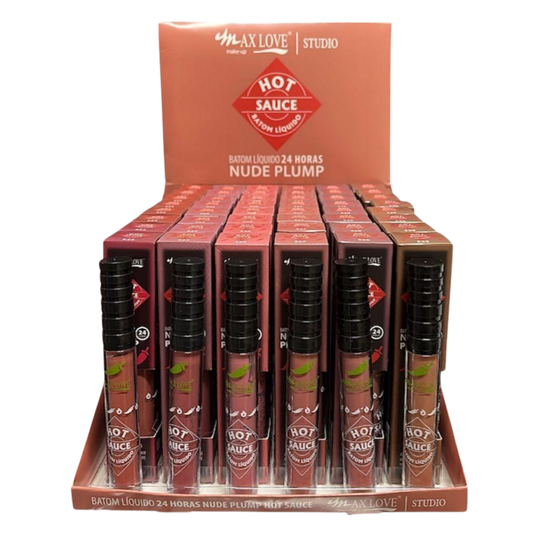 BOX C/ 48 BATOM 24H NUDE PLUMP HOT SAUCE 524 AO 529 MAX LOVE