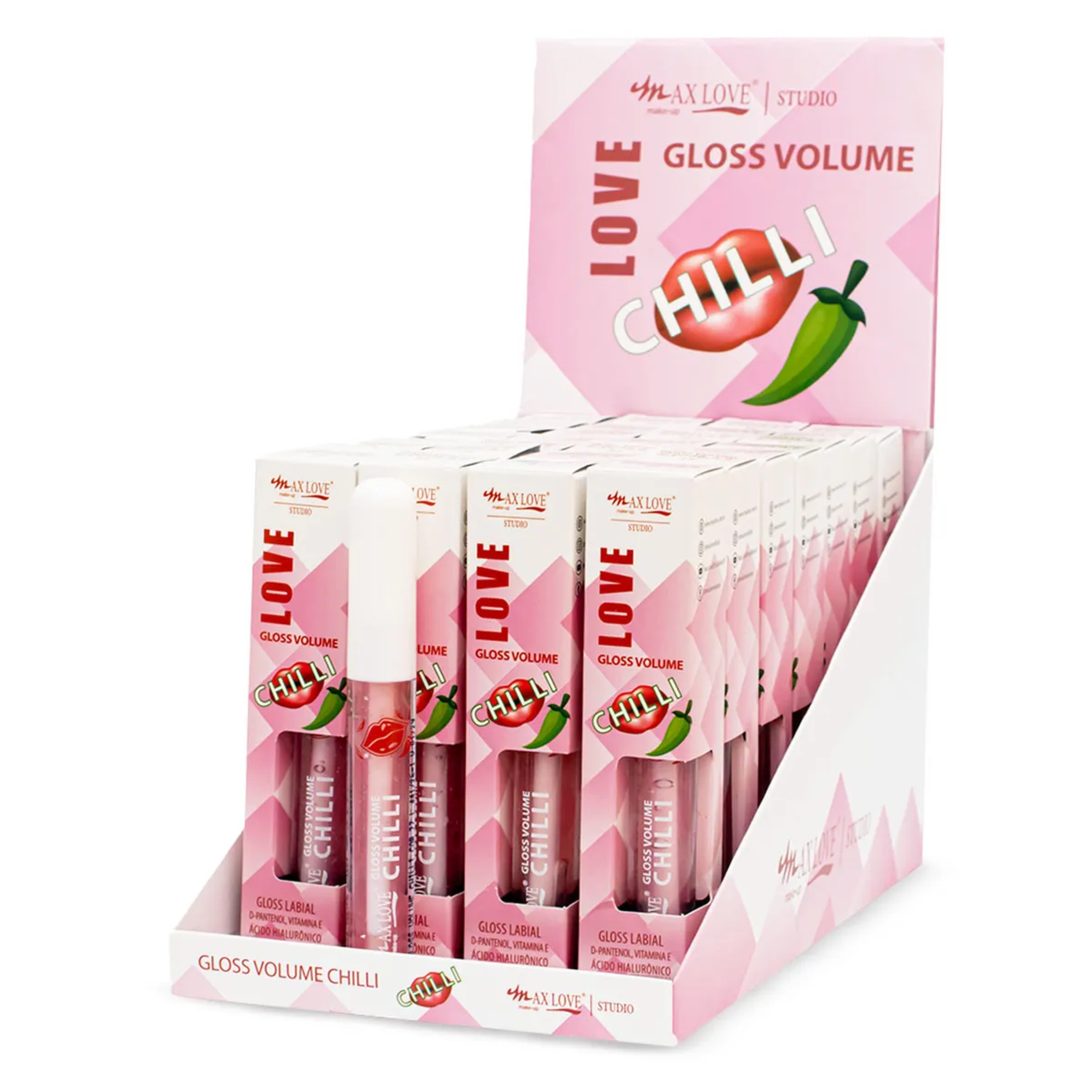 BOX C/ 28 LIP VOLUMOSO CHILLI COR 077 MAX LOVE