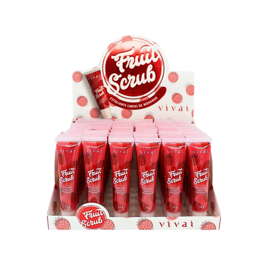 BOX ESFOLIANTE LABIAL FRUIT MORANGO 3105.1.1 48UND VIVAI