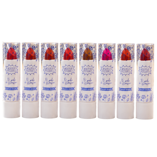 KIT C/ 08 BATOM MATTE FLORES SP700 SUPERPODERES