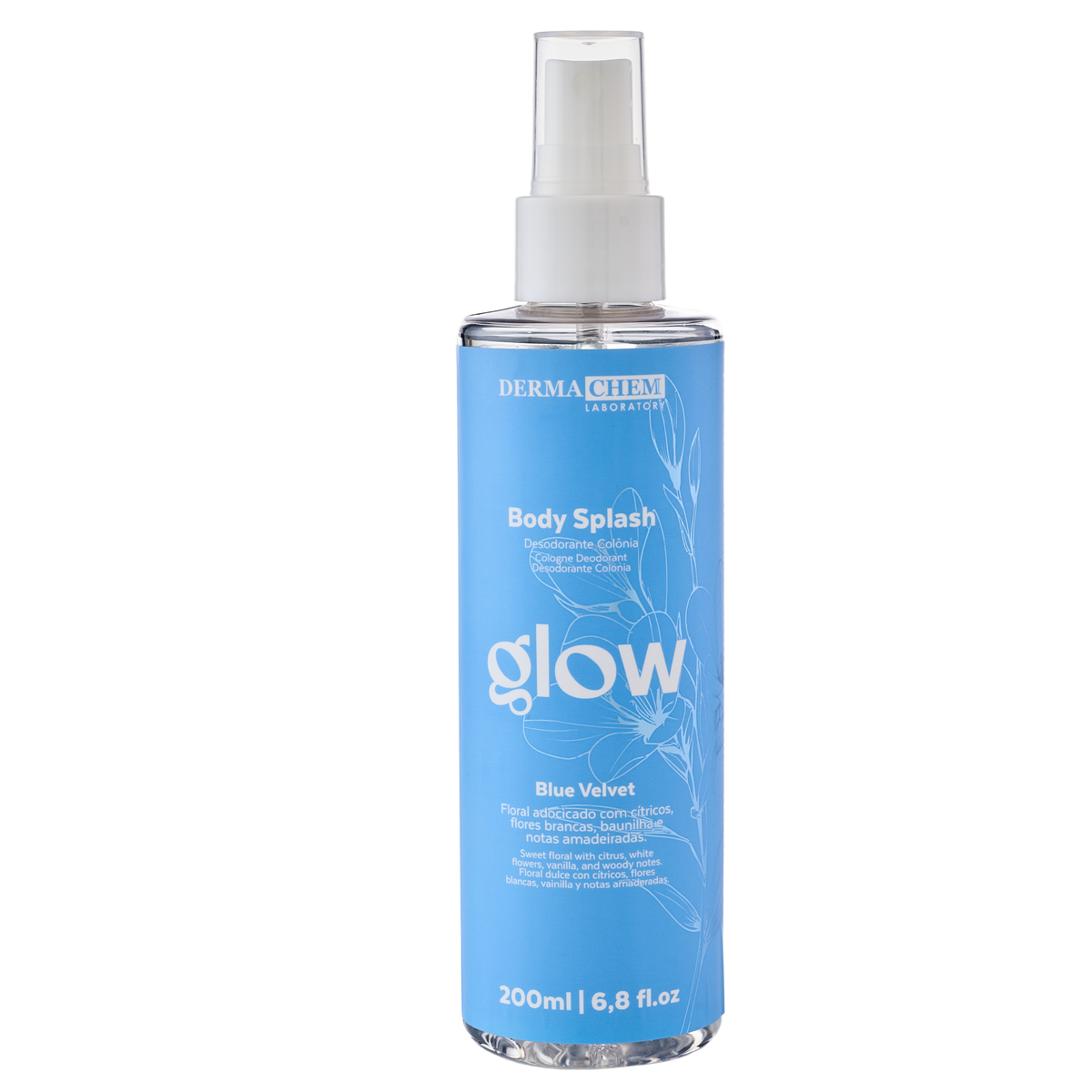 BODY SPLASH GLOW BLUE VELVET 200ML DERMACHEM