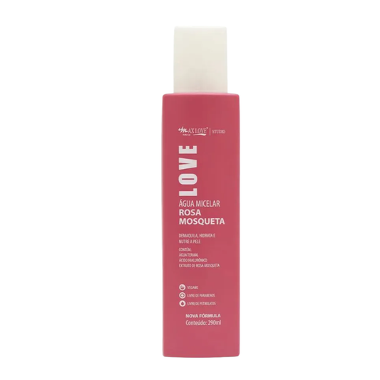 AGUA MICELAR ROSA MOSQUETA 290ML MAX LOVE