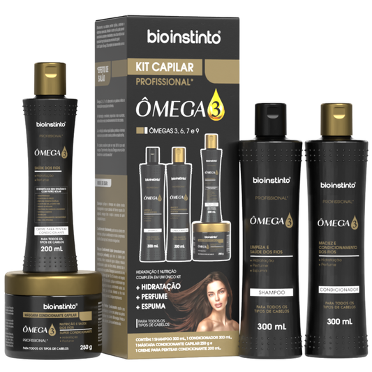 KIT CAPILAR OMEGA 3 4 ITENS BIO INSTINTO
