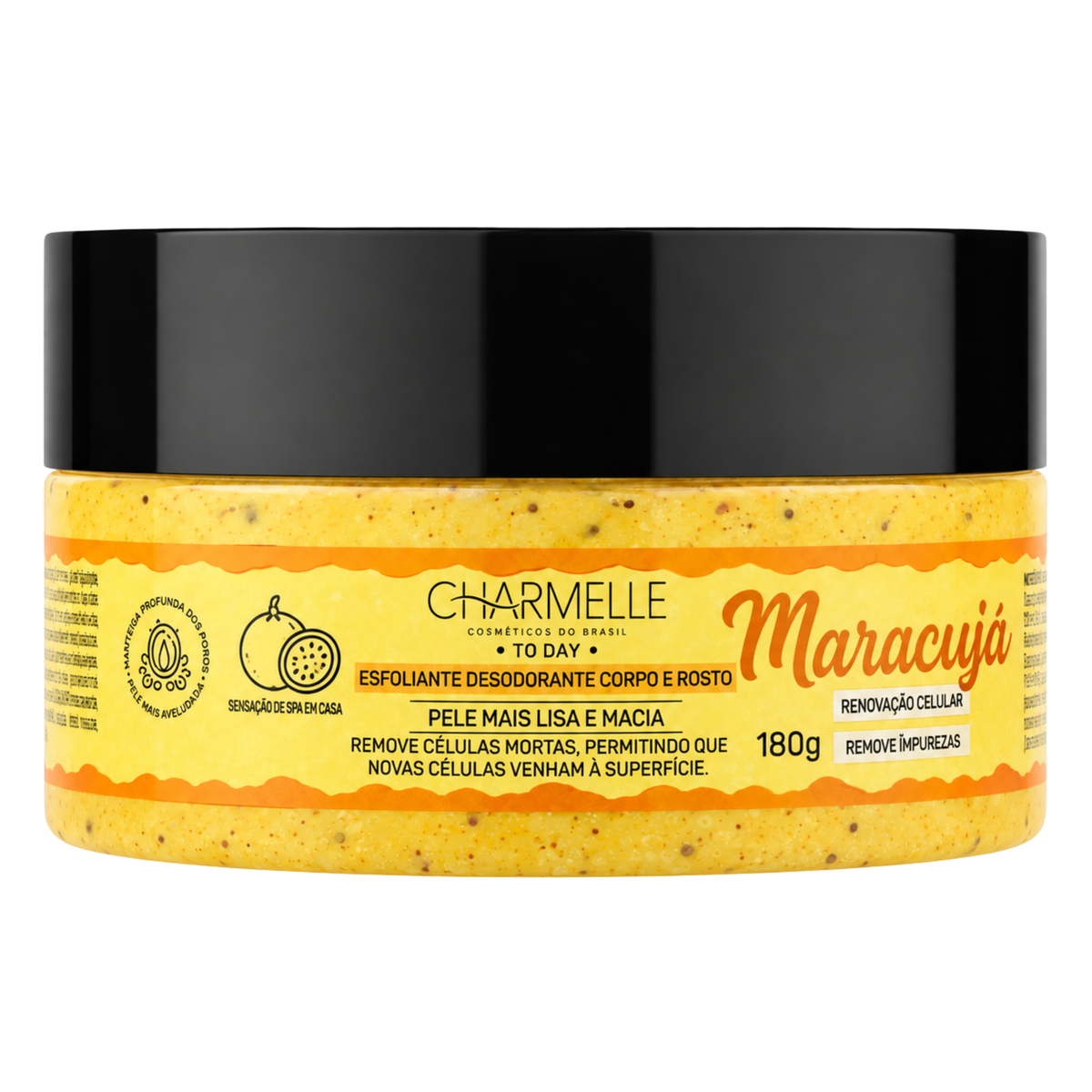 ESFOLIANTE CORPO E ROSTO MARACUJA TO DAY 180G CHARMELLE
