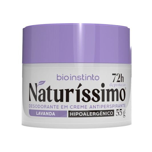 DESODORANTE CREME ANTIPERSPIRANTE NATURISSIMO LAVANDA 72 HORAS 55G BIO INSTINTO