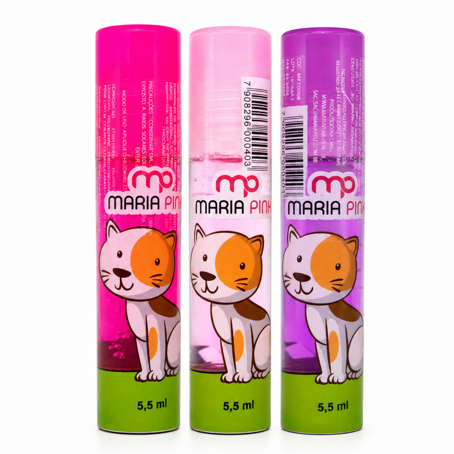 BOX C/ 36 BRILHO LABIAL GATINHA MARIA PINK BELLA FEMME