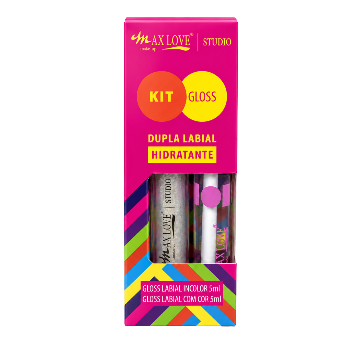 BOX C/ 24 KIT 2 GLOSS DUPLA HIDRATANTE COR 7-14 MAX LOVE