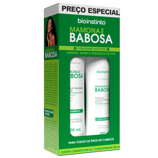 KIT CAPILAR MAMONA E BABOSA 2 ITENS BIO INSTINTO