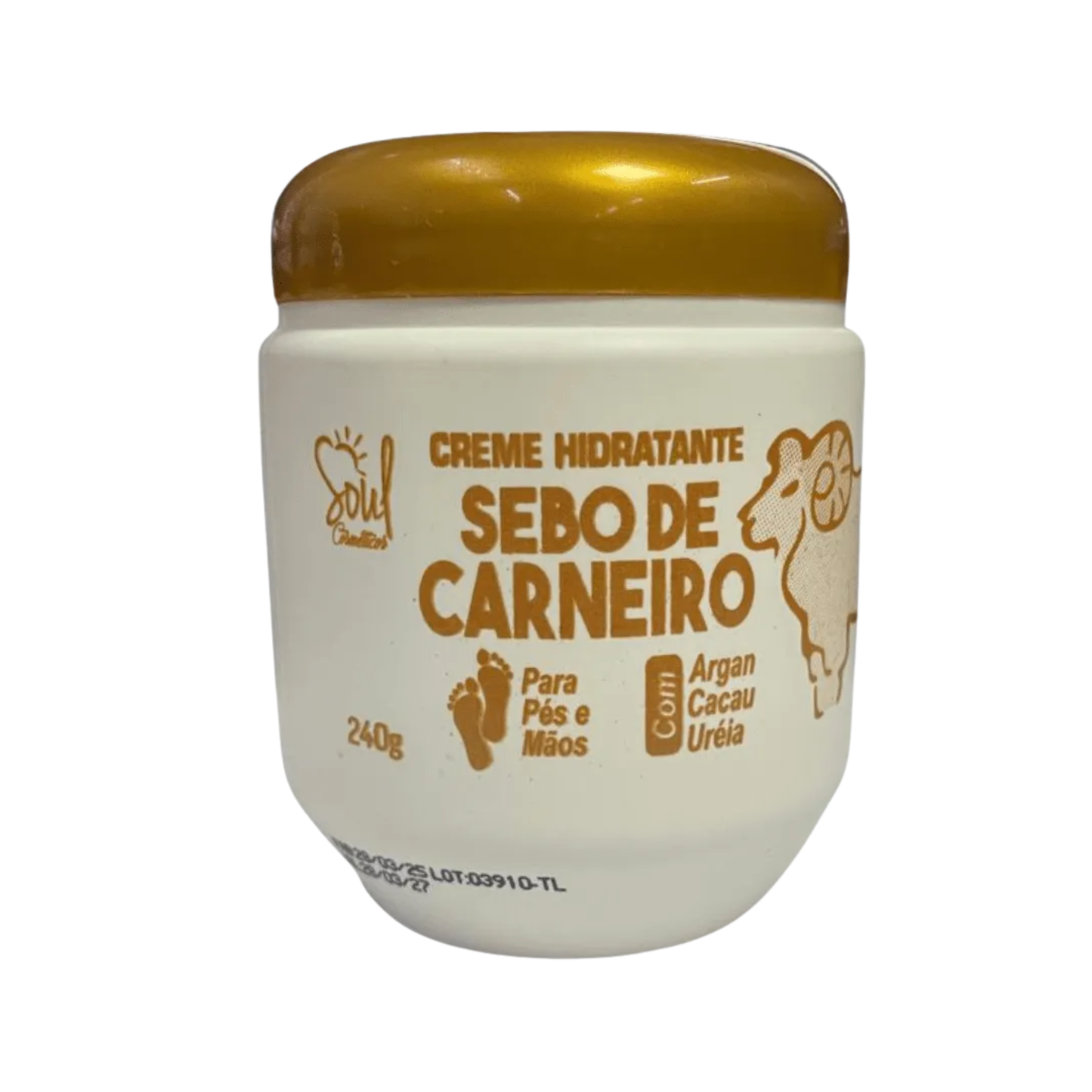CREME HIDRATANTE SEBO DE CARNEIRO ARGAN CACAU 240G SOUL