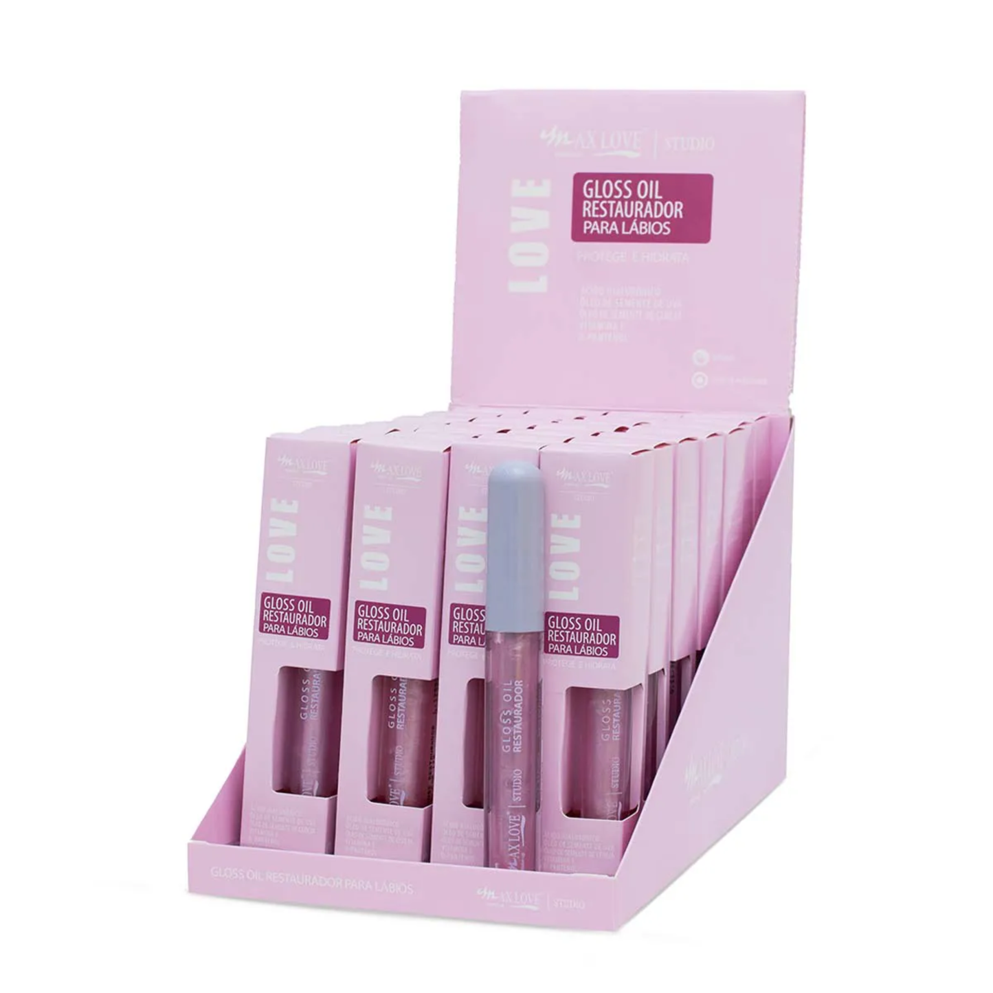 BOX C/ 28 GLOSS OIL RESTAURADOR PARA LABIOS 172 4,5G MAX LOVE