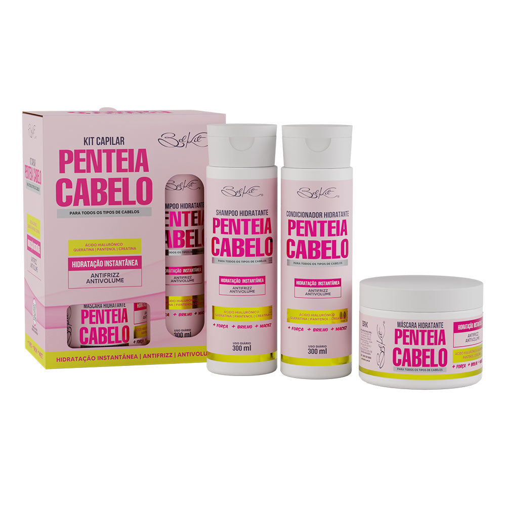 KIT 3 ITENS PENTEIA CABELO BELKIT