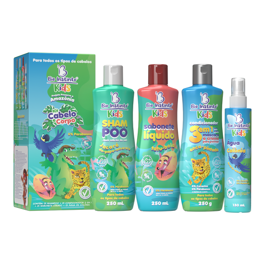 KIT CABELO E CORPO KIDS 4 ITENS BIO INSTINTO