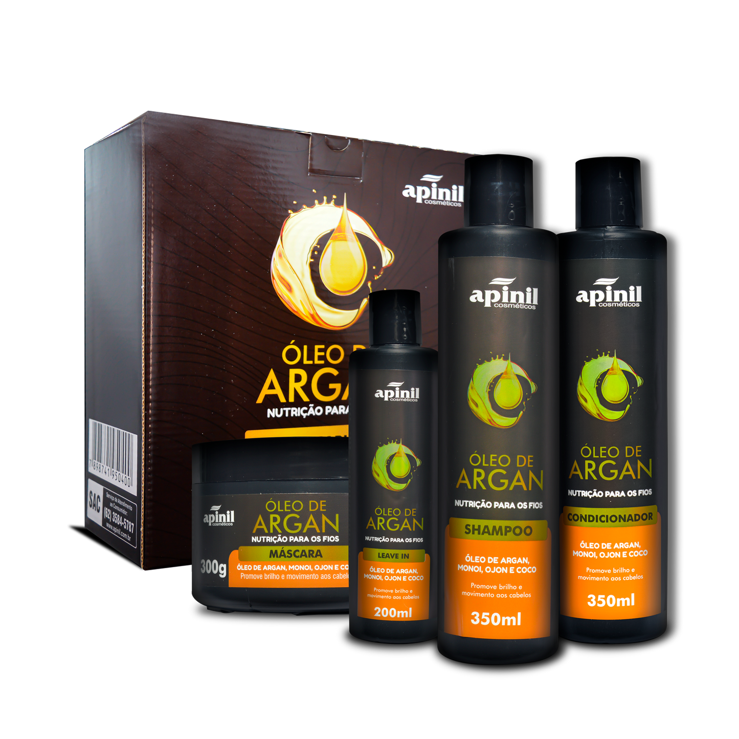 KIT CAPILAR OLEO DE ARGAN APINIL