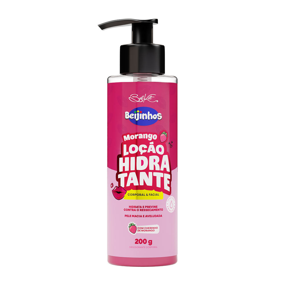 LOCAO HIDRATANTE BEIJINHOS MORANGO 200G BELKIT