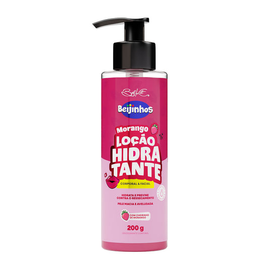 LOCAO HIDRATANTE BEIJINHOS MORANGO 200G BELKIT
