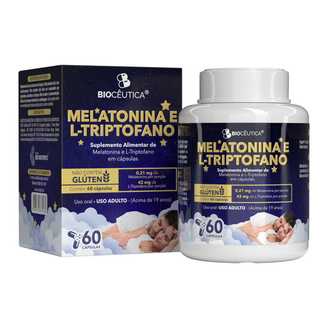 SUPLEMENTO ALIMENTAR MELATONINA E L-TRIPTOFANO BIOCEUTICA