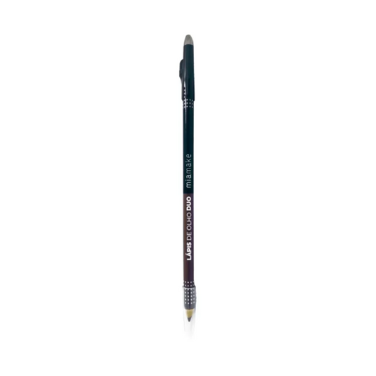 LAPIS DE OLHO DUO PRETO E MARROM COM APONTADOR MIA MAKE