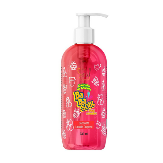 SABONETE LIQUIDO CORPORAL BABASOUL FRUTAS VERMELHAS 230ML SOUL