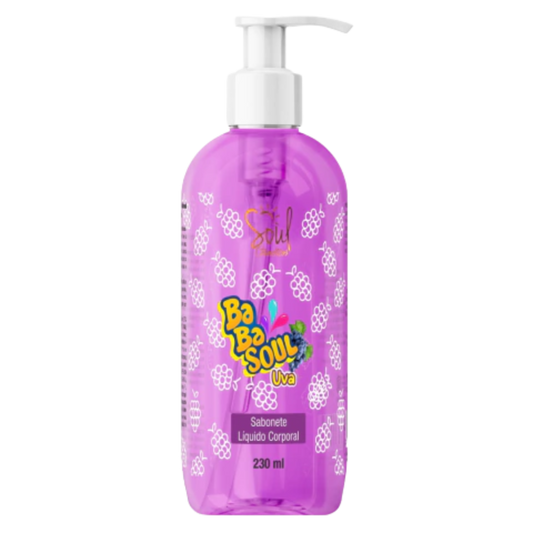 SABONETE LIQUIDO CORPORAL BABASOUL UVA 230ML SOUL