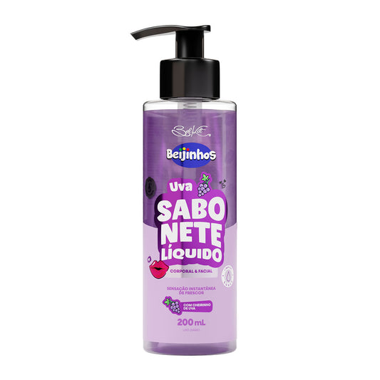 SABONETE LIQUIDO CORP. E FACIAL BEIJINHOS UVA 200ML BELKIT